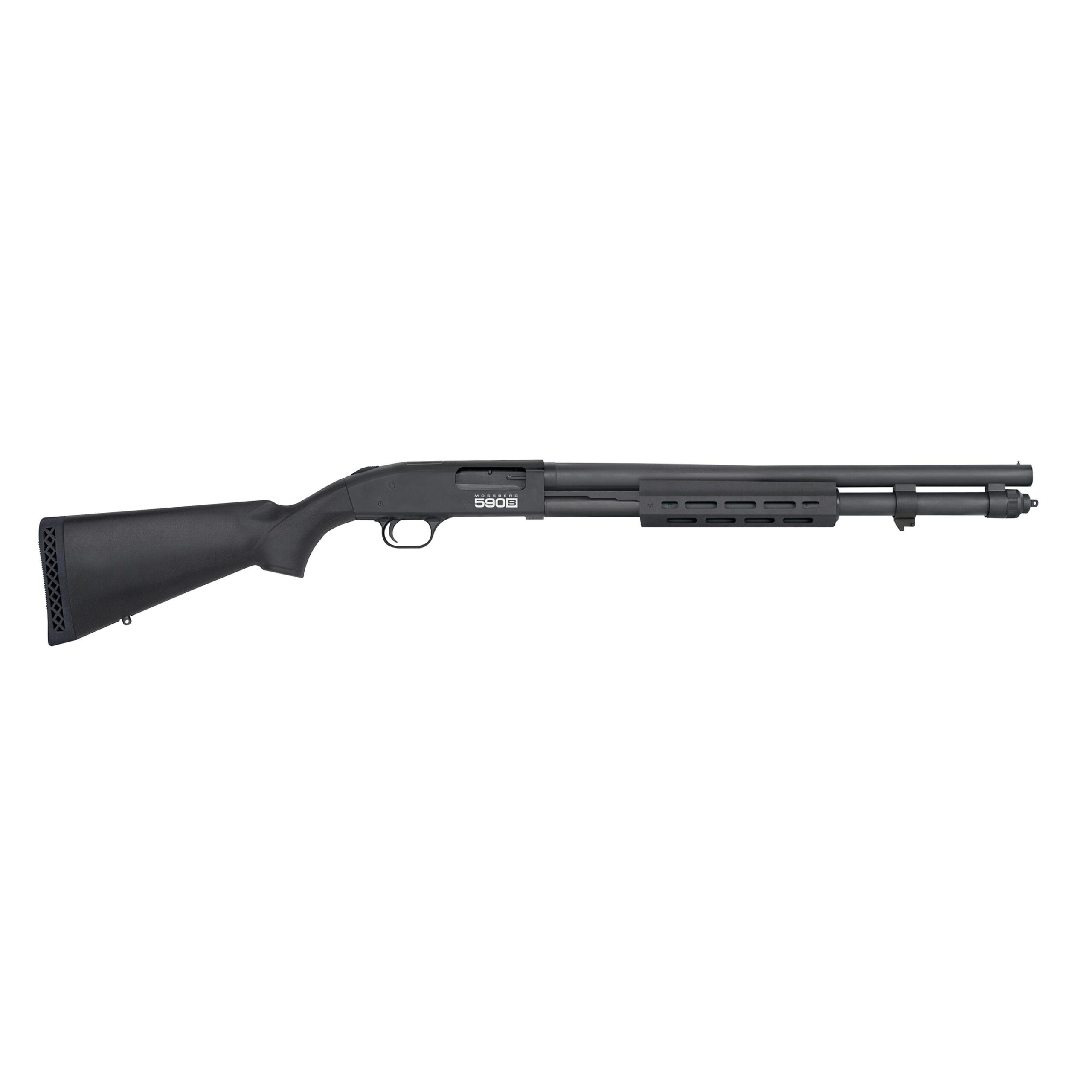 Mossberg 590S 12 Gauge Pump-Action Shotgun Optic Ready 3" Chamber 20" Barrel Black Finish Multiple Magazine Capacities 3 Mossberg 590S 12 Gauge Pump-Action Shotgun Optic Ready 3" Chamber 20" Barrel Black Finish Multiple Magazine Capacities