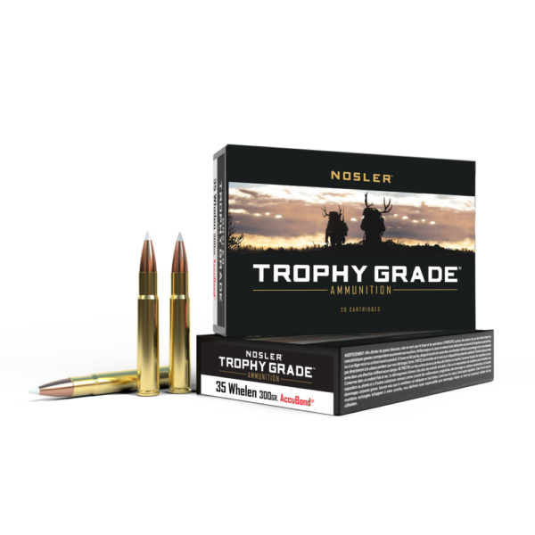 Nosler Trophy Grade .35 Whelen 225gr AccuBond Rifle Ammo – 2700 fps, 20 Rounds