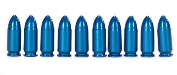 A-Zoom 9mm Luger Aluminum Snap Caps - Blue (Pack of 10)
