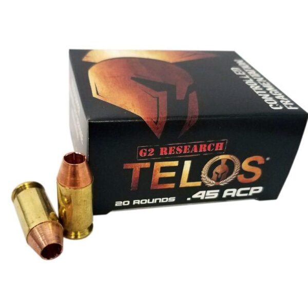 G2 Research TELOS .45 ACP Hollow Point 160 Grain 920 FPS Handgun Ammo 20 Rounds