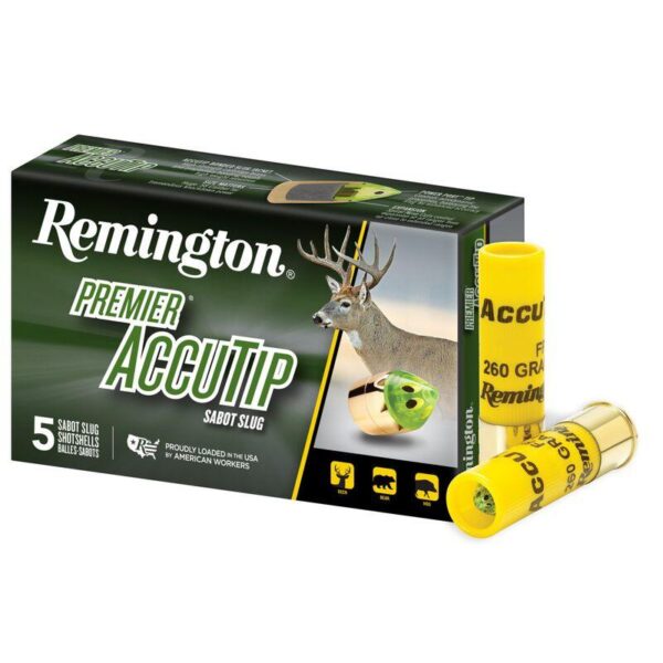 Remington 20 Gauge 3" Premier AccuTip Bonded Sabot Slugs 1900 FPS 5 Pack