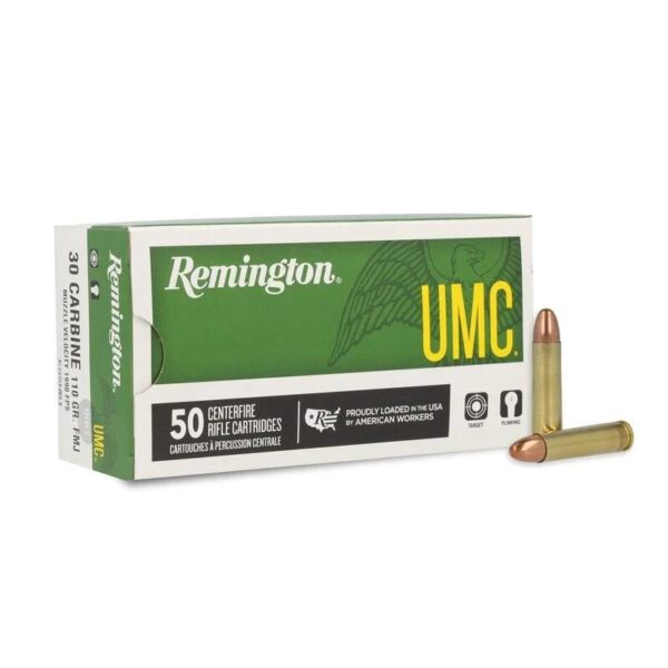 Remington .30 Carbine 110gr FMJ 1990fps Rifle Ammunition 50 Rounds