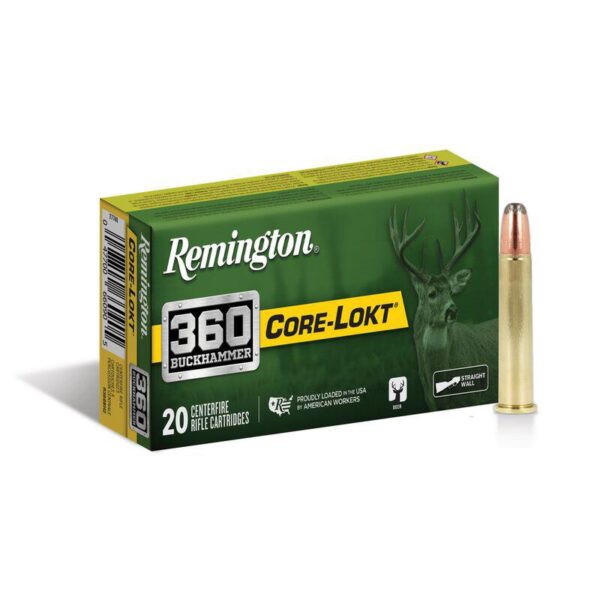 Remington .360 Buckhammer 180gr Soft Point 2400 fps Core-Lokt Rifle Ammunition 20 Rounds