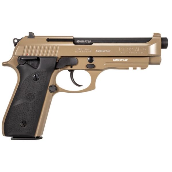 Taurus PT92 9mm Luger Semi-Automatic Pistol 5" Barrel FDE Finish Black Hogue Grip 17-Round Magazines (2)
