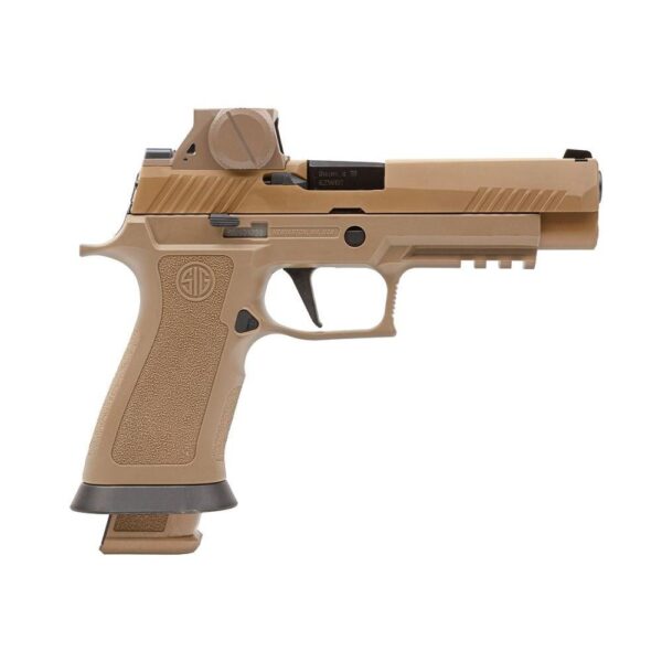Sig Sauer M17X 9mm Luger Semi-Automatic Pistol 4.7" Barrel 21-Round Mags (3) Coyote Tan RomeoM17 Red Dot Sight