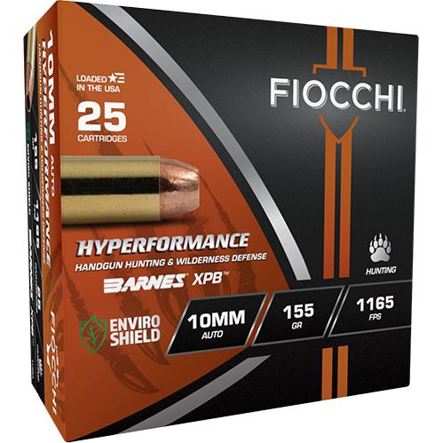 Fiocchi 10mm Auto 155gr Hollow Point 1165fps Hunting Ammunition 25 Rounds