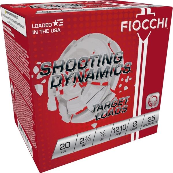 Fiocchi 20 Gauge 2-3/4" 7/8 oz #8 Shot 1210 FPS Shotshells - 25 Count