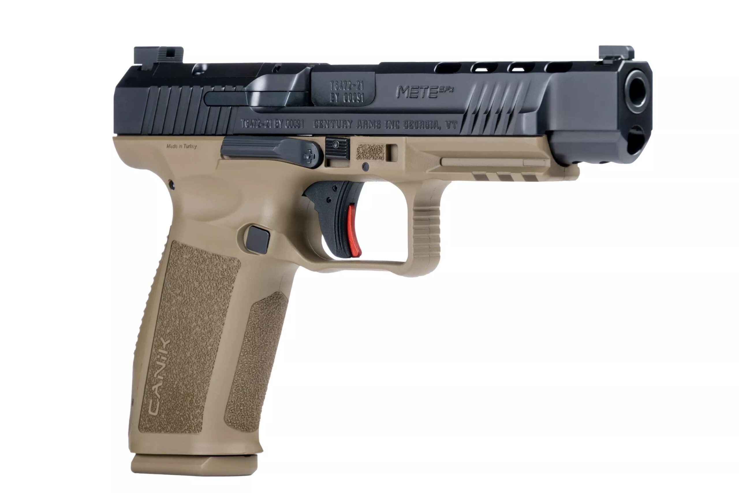 Canik METE SFX 9mm Luger Semi-Auto Pistol - 5.2" Barrel FDE Grip Black Slide 20-Round Magazines 3 Canik METE SFX 9mm Luger Semi-Auto Pistol - 5.2" Barrel FDE Grip Black Slide 20-Round Magazines