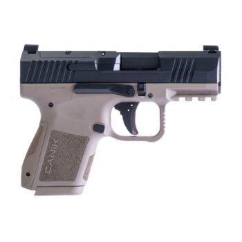 Canik Mete MC9 9mm Semi-Auto Pistol 3.18" Barrel Black Slide FDE Frame 12/15rd Mags