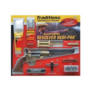 Traditions 1858 Army Redi-Pak Black Powder Revolver / Walnut / Brass .44 Cal 8" Blued Barrel