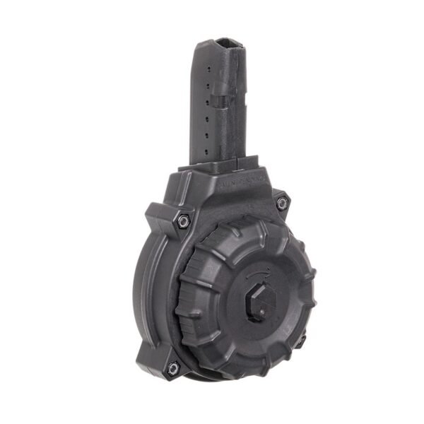 PROMAG 50-Round 9mm Polymer Drum Magazine for Glock Style AR-15 Carbine Black