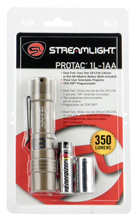 Streamlight ProTac 1L-1AA Everyday Carry Flashlight Coyote 350 Lumens C4 LED