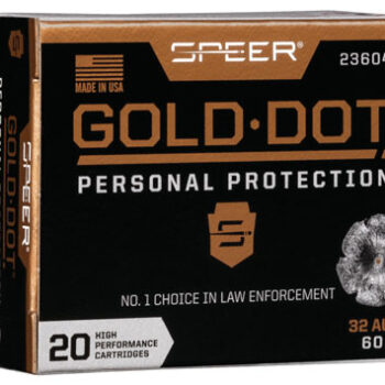 Speer 23604GD Gold Dot Personal Protection 32ACP 60gr Hollow Point 20 Per Box/10 Case