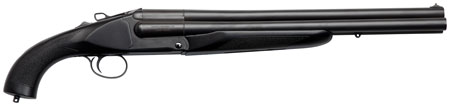 Charles Daly Honcho Triple .410 Gauge Shotgun, 18.5" Blued Steel Barrel and Receiver, 3" Chamber, 3-Round Capacity, Black Rubber Coated Checkered Walnut Pistol Grip Stock and Forend