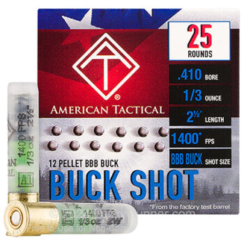 ATI Shotshell .410 Gauge 12 Pellets BBB Shot 25rd Box