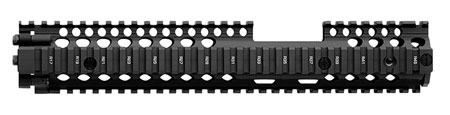Daniel Defense M4A1 FSP RIS II Handguard, 12.25", 2-Piece, Free-Floating, Made of 6061-T6 Aluminum, Black Anodized Finish, Picatinny Rail, Fits AR-15