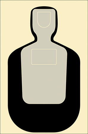 Action Target Qualification Standard Silhouette Hanging Paper 24"x45" Black/Gray/White 100-Pack