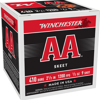 Winchester AA .410 Gauge 2.50″ 1/2oz 9 Shot 25rd Box Shotshell