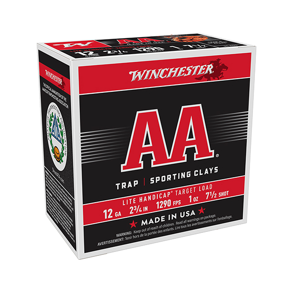 Winchester AA Lite Handicap Target 12GA 2.75" 7.5 Shot Ammo (25/Box)