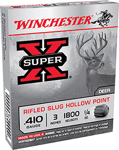 Winchester Super X 410 Gauge 3" 1/4oz Rifled Slug Shot 5/Box 50/Case