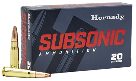 Hornady 80787 Subsonic Rifle 7.62x39mm 255gr Sub X 20 Per Box/10 Case