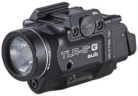 Streamlight TLR-8 G Sub Gun Light 500 Lumen LED & Green Laser for Glock 43X/48 MOS with Rail
