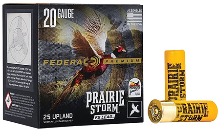 Federal PFX126FS4 Premium Prairie Storm FS 20Gauge 2.75" 1 1/4oz 4Shot 25 Per Box/10 Case 3 Federal PFX126FS4 Premium Prairie Storm FS 20Gauge 2.75" 1 1/4oz 4Shot 25 Per Box/10 Case