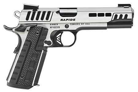 Kimber Rapide Scorpius 10mm 5" Black KimPro II with Polished Flats Stainless Steel Slide and G10 Grip - 8+1 Capacity