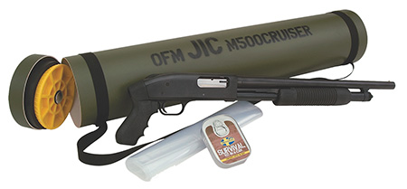 Mossberg 500 JIC Cruiser 12 Gauge 5+1 18.5" Blued Barrel Synthetic Pistol Grip Stock with Olive Drab Carrying Tube & Survival Kit