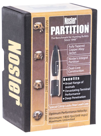 Nosler 16331 Partition  30Cal 180gr Spitzer 50/Box
