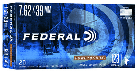 Federal Power-Shok 7.62x39mm 123gr Jacketed Soft Point 20rd Box