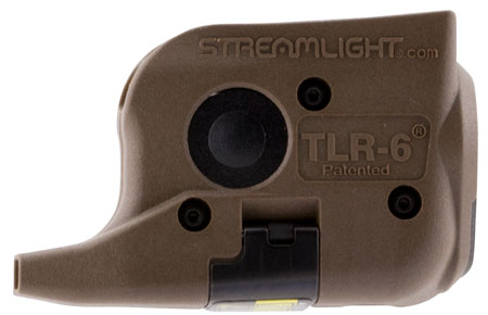Streamlight TLR-6 Gun Light with Red Laser 100 Lumens White LED Fits Glock 42/43/43X/48 Flat Dark Earth