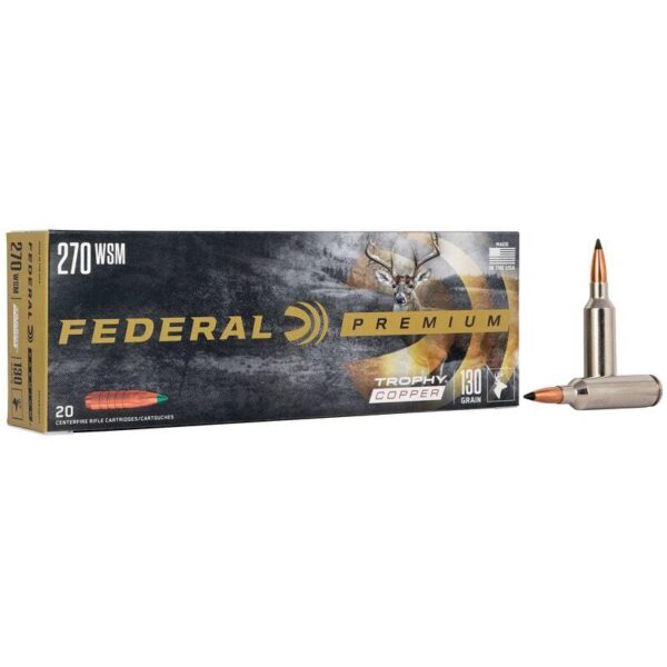 Federal Trophy Copper .270 WSM 130gr Polymer Tip 20rd Box