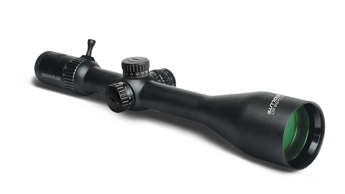 Konus Absolute Rifle Scope 5-40x56 Zoom 30mm SFP 550 Ballistic Reticle Illum - Black 3 Konus Absolute Rifle Scope 5-40x56 Zoom 30mm SFP 550 Ballistic Reticle Illum - Black