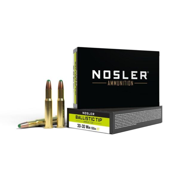 Nosler Ballistic Tip Rifle Ammunition 30-30 Win 150gr Round Nose Ballistic Tip Hunting Ammo (20 ct.)