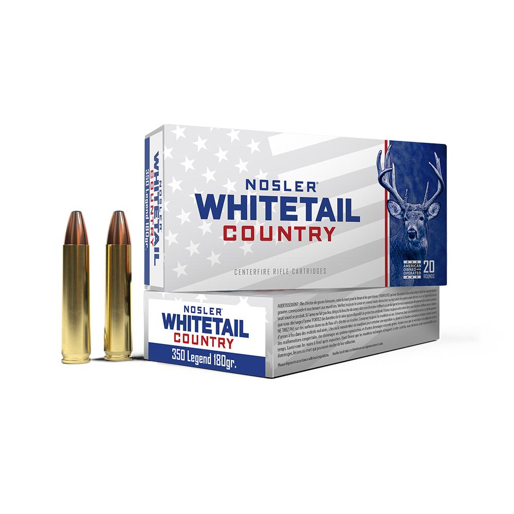 Nosler Whitetail Country Rifle Ammunition 350 Legend 180gr LFN 2100 fps 20/ct 3 Nosler Whitetail Country Rifle Ammunition 350 Legend 180gr LFN 2100 fps 20/ct