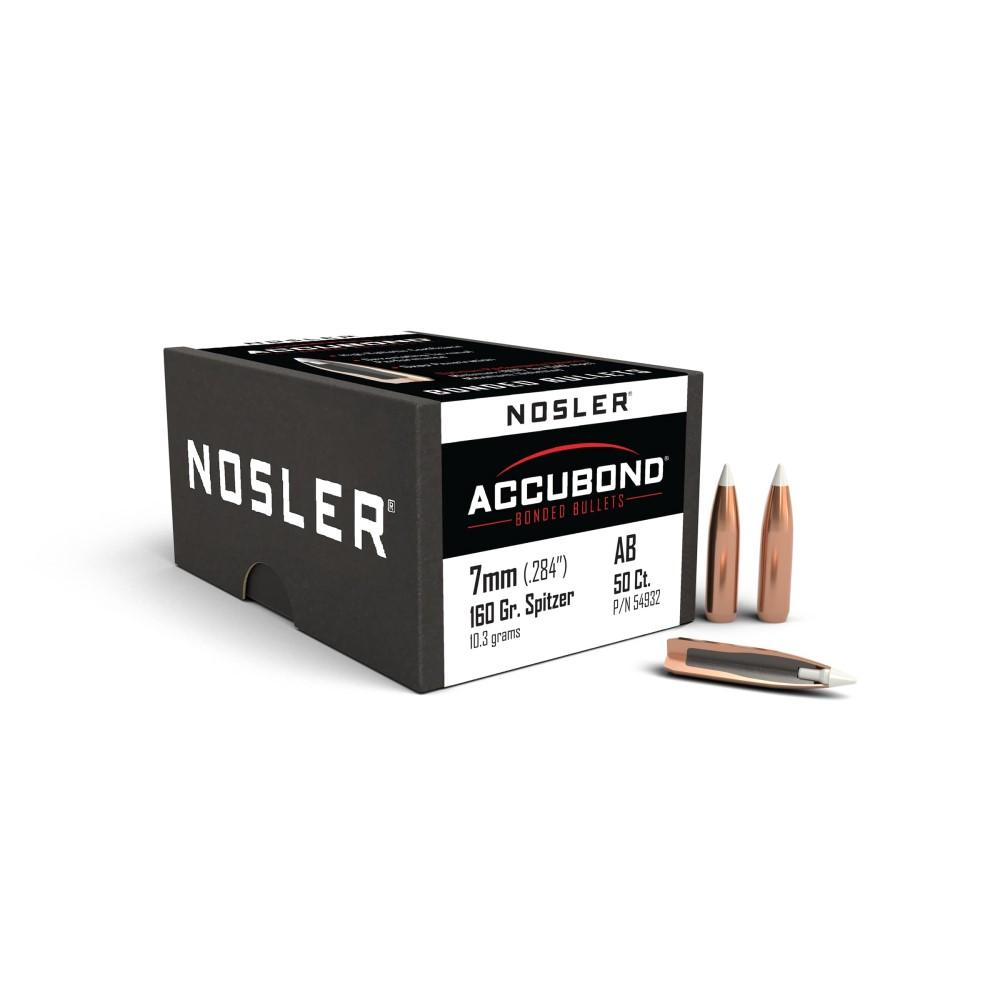 Nosler AccuBond Bullets 7mm .284" 160 gr SBT-ACB 50/ct 3 Nosler AccuBond Bullets 7mm .284" 160 gr SBT-ACB 50/ct