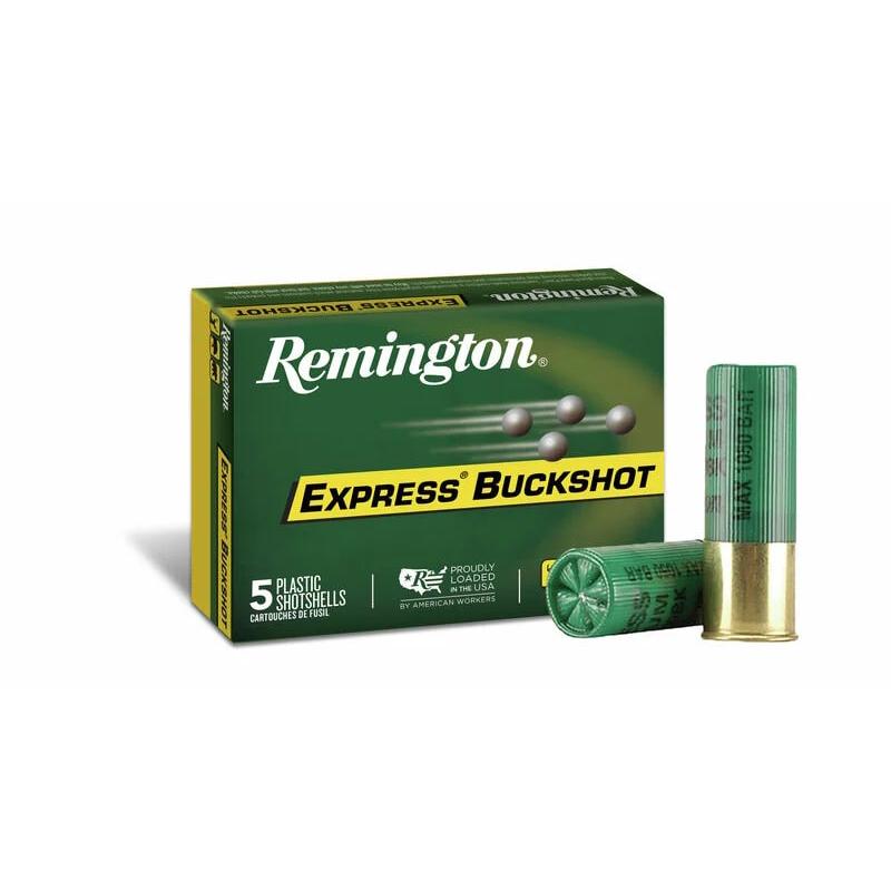 Remington Express Buckshot Shotshells 12 ga 2-3/4" 12 plts #0 1275 fps 5/ct 3 Remington Express Buckshot Shotshells 12 ga 2-3/4" 12 plts #0 1275 fps 5/ct