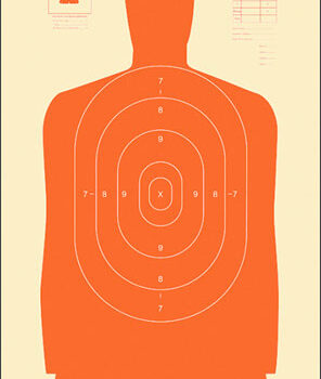 Action Target Standard Silhouette Paper 24"x45" Orange/White 100/Box