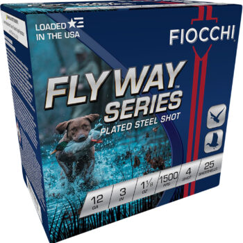Fiocchi Flyway 12 Gauge 3" 1 1/8 oz #4 Shot 25 Rounds Per Box