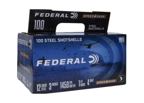 Federal Speed-Shok 12 Gauge 3" 1 1/4 oz #4 Shot 100-Box Ammunition