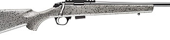 Bergara BMR Full Size .22 WMR 5+1/10+1 18" Matte Blued Steel Threaded Barrel Drilled & Tapped Steel Receiver Fixed Gray/Black Speckled Synthetic Stock