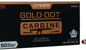 Speer Gold Dot 9mm Luger 135gr Hollow Point 50-Box 20-Case Ammunition