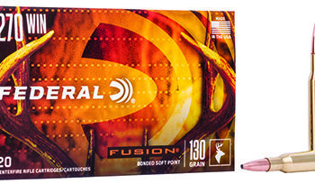 Federal Fusion .270 Win 130gr Bonded Soft Point 20-Box Ammunition