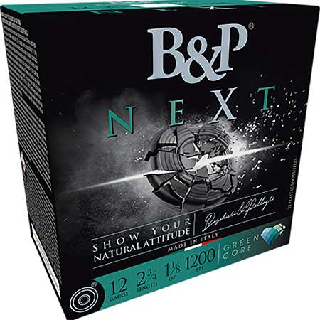 B&P Ammunition Next 12 Gauge 2.75" 1 1/8oz 8 Shot 25 Per Box 10 Case 3 B&P Ammunition Next 12 Gauge 2.75" 1 1/8oz 8 Shot 25 Per Box 10 Case