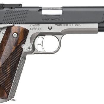 Kimber Mfg.,inc 3200309 Super Match II 45 ACP 8+1 5" Matte Black KimPro II Aggressive Slide Serrations Front strap checkering Walnut Grip