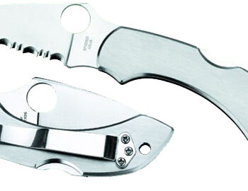 Spyderco Dragonfly 2 2.31" Folding Clip Point Serrated VG-10 SS Blade Stainless Steel Handle with Pocket Clip