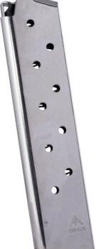 Mec-Gar 1911 Govt Handgun Magazine .45 ACP HT Nickel 10/rd