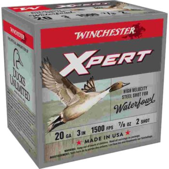 Winchester Xpert High-Velocity Steel Shotshells 20ga 3" 7/8oz 1500fps #2 25rd Box