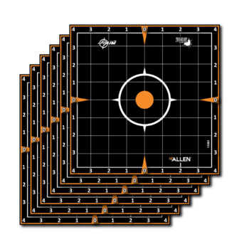 EZ-Aim 15301 Splash Reactive  Self-Adhesive Paper Black/Orange 8" Sight-In Grid 6 Pack